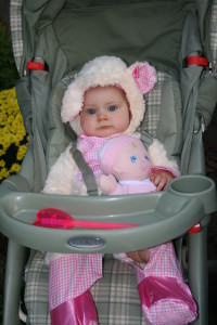 Chillin' with her baby doll!