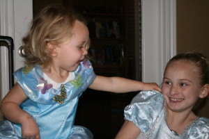 Sarah Amelia having fun with her big sister!